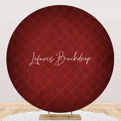 Lofaris Round Red Solid Abstract Texture Birthday Backdrop