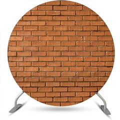 Lofaris Round Retro Brick Wall Backdrop For Birthday Party