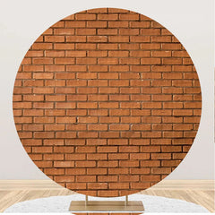 Lofaris Round Retro Brick Wall Backdrop For Birthday Party