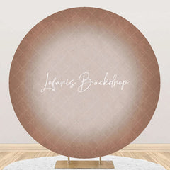 Lofaris Round Retro Pink Gray Gradient Birthday Backdrop