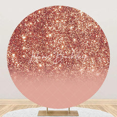 Lofaris Round Rose Gold Glitter Bokeh Birthday Backdrop