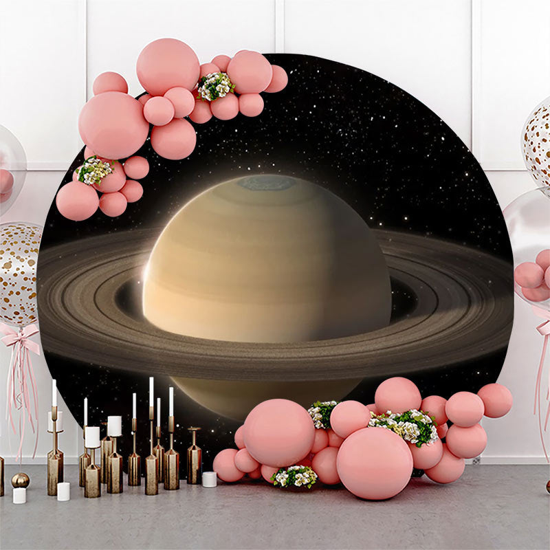 Lofaris Round Saturn Ring Solar System Birthday Backdrop