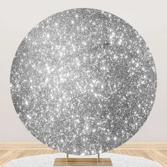 Lofaris Round Silver Sparkling Bokeh Backdrop For Birthday