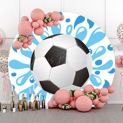 Lofaris Round Splashing Water Football Pool Party Backdrop