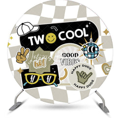 Lofaris Round Two Cool Sunglasses Plaid Birthday Backdrop