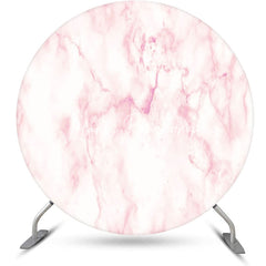 Lofaris Round White Pink Abstract Marble Texture Backdrop