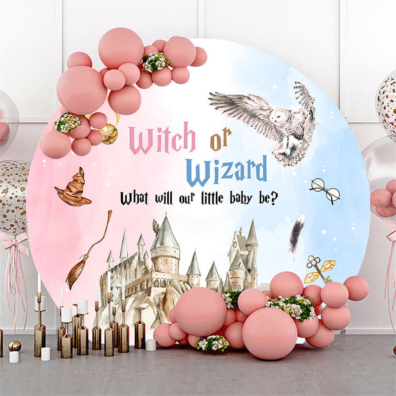 Lofaris Round Witch Or Wizard Castle Baby Shower Backdrop