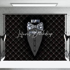 Lofaris Royal Black Tie Diamonds Happy Fathers Day Backdrop