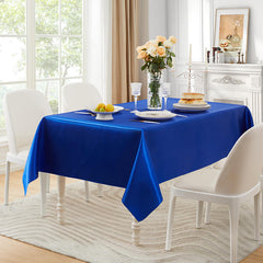 Lofaris Royal Blue 108 GSM Satin Banquet Rectangle Tablecloth