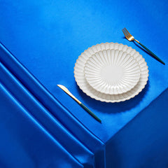 Lofaris Royal Blue 108 GSM Satin Banquet Rectangle Tablecloth