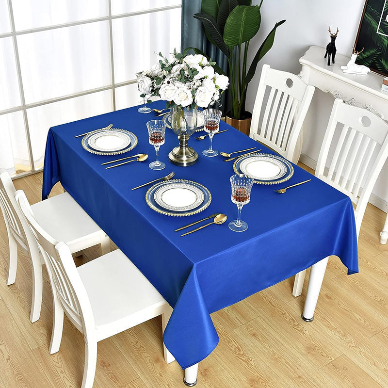 Lofaris Royal Blue 150 GSM Polyester Rectangle Tablecloth