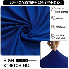 Lofaris Royal Blue High Top Round Spandex Cocktail Tablecloths