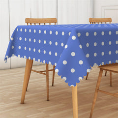 Lofaris Royal Blue Polka Dots Regular Rectangle Tablecloth