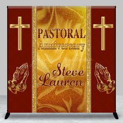 Lofaris Royal Gold Red Custom Pastoral Anniversary Backdrop