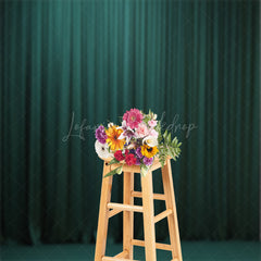 Lofaris Royal Green Theater Curtain Stage Photo Backdrop