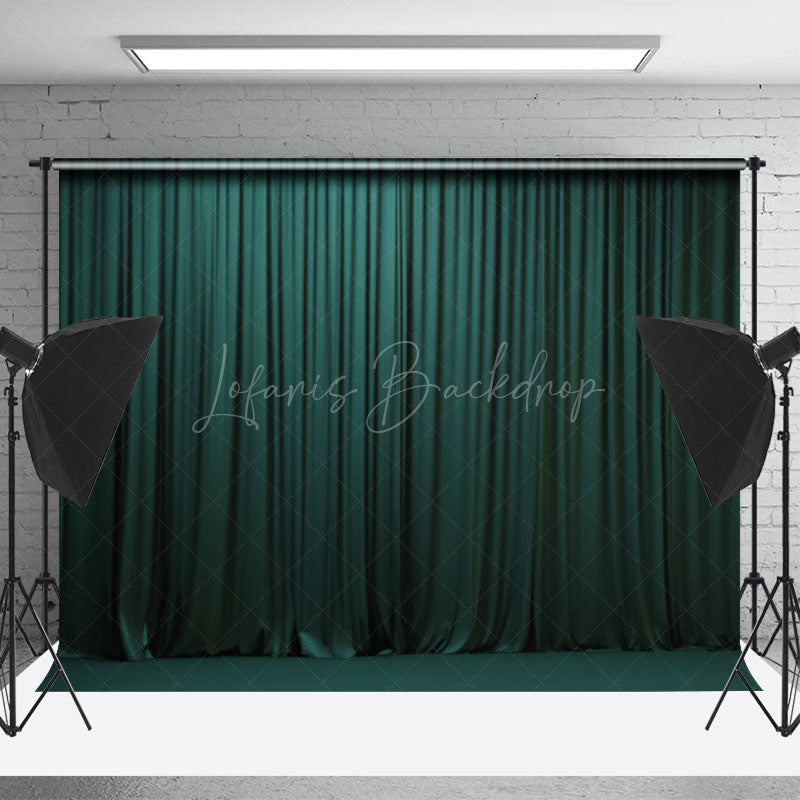 Lofaris Royal Green Theater Curtain Stage Photo Backdrop