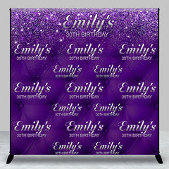 Lofaris Royal Purple Glitter Custom 30th Birthday Backdrop