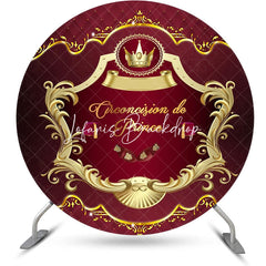 Lofaris Royal Red Gold Circumcision De Prince Round Backdrop