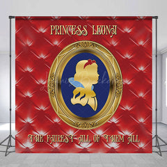 Lofaris Royal Red Mirror Princess Custom Birthday Backdrop