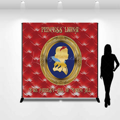 Lofaris Royal Red Mirror Princess Custom Birthday Backdrop