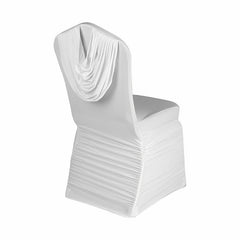 Lofaris Ruched Swag Back Spandex Fitted Banquet Chair Cover