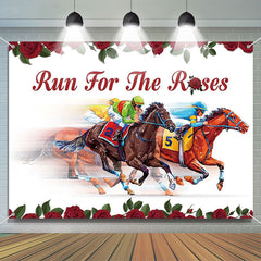 Lofaris Run For Roses Horse White Kentucky Derby Backdrop