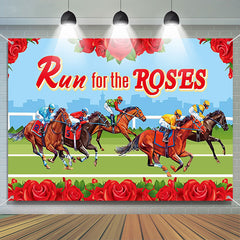 Lofaris Run For Roses Horsing Red Kentucky Derby Backdrop