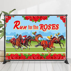 Lofaris Run For Roses Horsing Red Kentucky Derby Backdrop