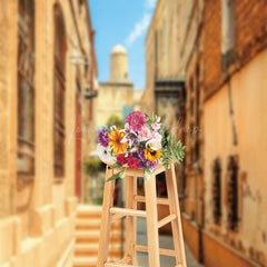 Lofaris Rural Ancient Town Street Photography Backdrop