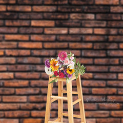 Lofaris Rural Red Brick Backdrop For Portrait Photography