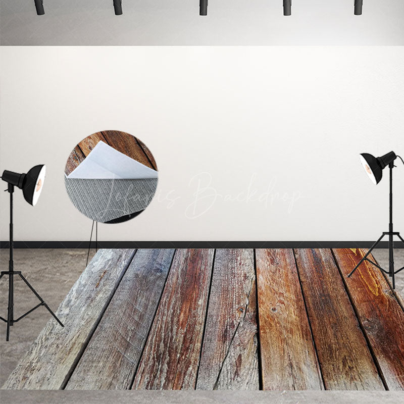 Lofaris Rustic Peeling Paint Wood Texture Floor Backdrop