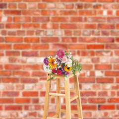 Lofaris Rustic Red Brick Textured Photoshoot Background