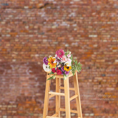 Lofaris Rustic Red Brick Wall Photoshoot Studio Backdrop