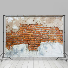 Lofaris Rustic Weathered Red Brick Portrait Photo Backdrop