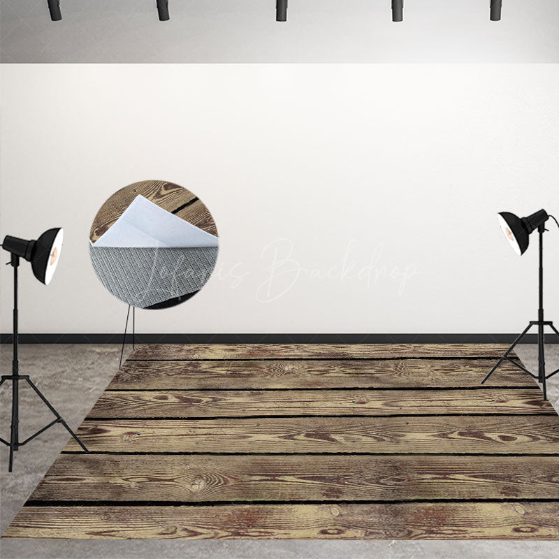 Lofaris Rustic Wood Board Pattern Photography Floor Backdrop