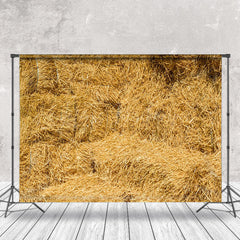 Lofaris Rustic Yellow Hay Autumn Backdrop For Photo Booth