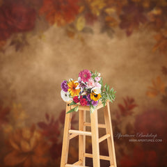 Lofaris Rusty Red Floral Fine Art Photo Backdrop