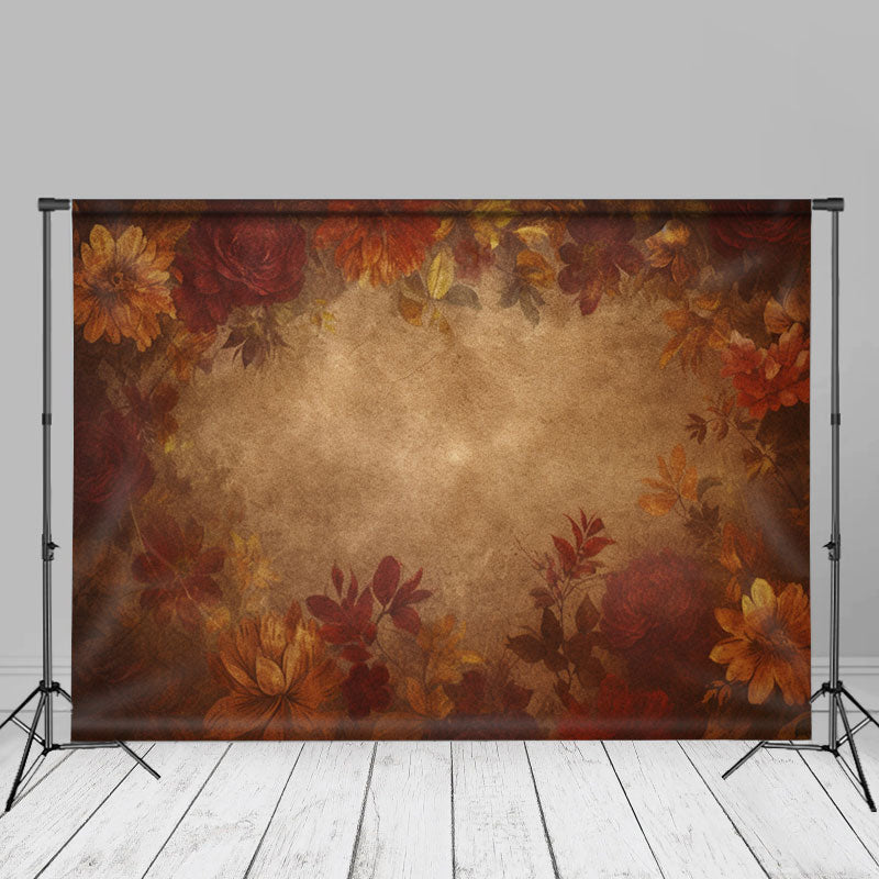 Lofaris Rusty Red Floral Fine Art Photo Backdrop