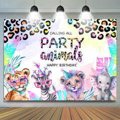 Lofaris Safari Party Animals Leopard Print Birthday Backdrop