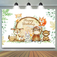 Lofaris Safari Wild Animals Green Birthday Party Backdrop