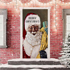 Lofaris Santa Claus Canvas Christmas Door Cover Decoration