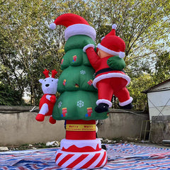 Lofaris Santa Claus Hat Christmas Elf Inflatable Tree Decor