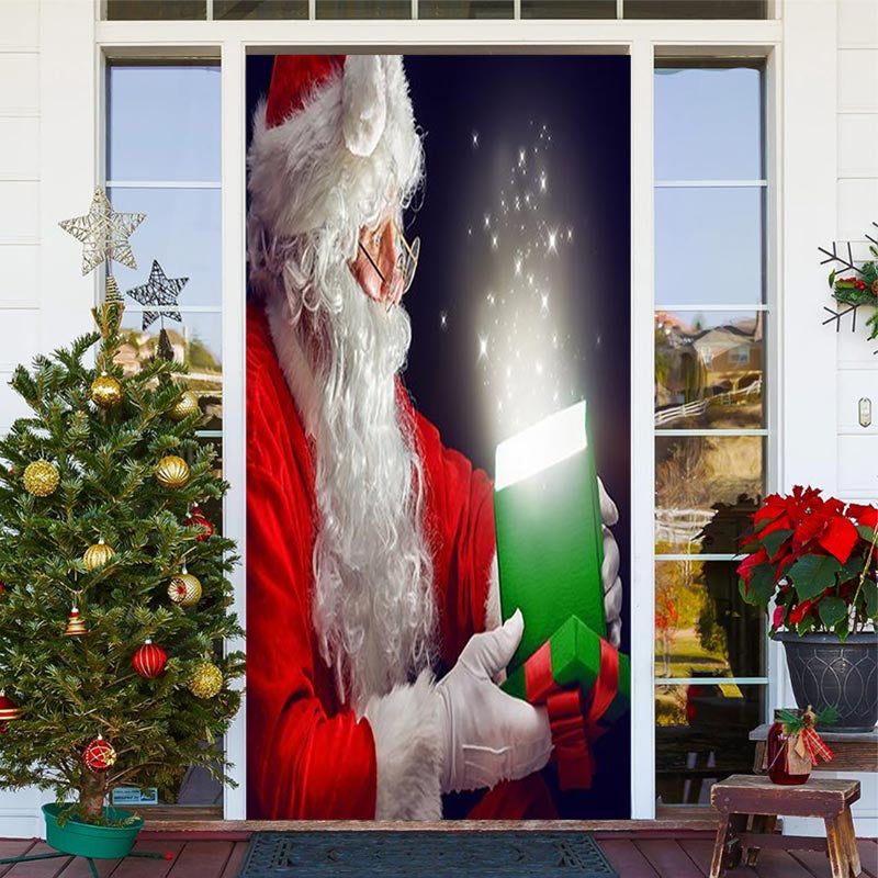 Lofaris Santa Claus Night Sparkle Gift Christmas Door Cover