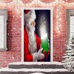 Lofaris Santa Claus Night Sparkle Gift Christmas Door Cover