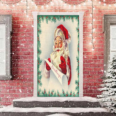 Lofaris Santa Claus Plant Edge Door Cover For Christmas