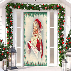 Lofaris Santa Claus Plant Edge Door Cover For Christmas