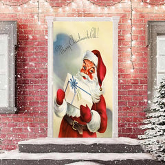 Lofaris Santa Claus Presents Painting Christmas Door Cover