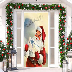 Lofaris Santa Claus Presents Painting Christmas Door Cover