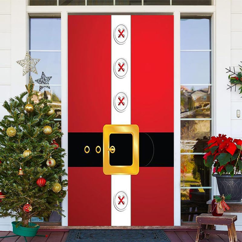 Lofaris Santa Claus Red Clothes Door Cover For Christmas