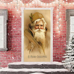 Lofaris Santa Claus Sand Colour Merry Christmas Door Cover